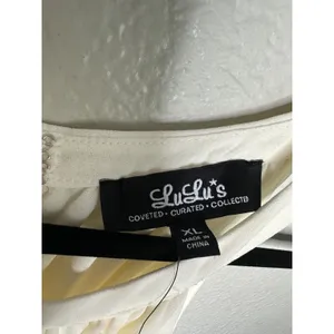 NEW Lulus Dress Womens XL White Sleeveless Silver Waist Embellished Party Formal thumbnail 3