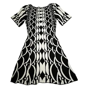 Anthroplogie Art Deco Sweetheart Neckline Twee Knit Dress thumbnail 6