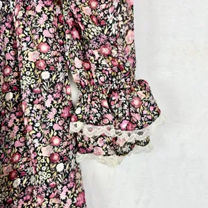 For Love & Lemon Grace Mini Dress Size Small Floral Lined Boho Prairie Feminine thumbnail 7
