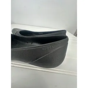 Crocs Size 10 Black‎ Gianna Alice Cap Toe Ballet Slip On Comfort Shoes Flats thumbnail 4
