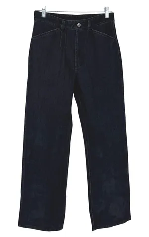 Zara‎ Brushed Dark Wash High Rise Wide Leg Denim Jeans Blue Size 29 Trousers thumbnail 1