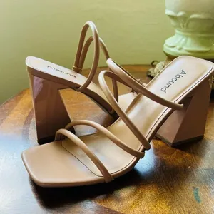 Abound Austyn Tubular Strappy Block Heeled Sandal Tan Mocha Size 10 NEW thumbnail 3