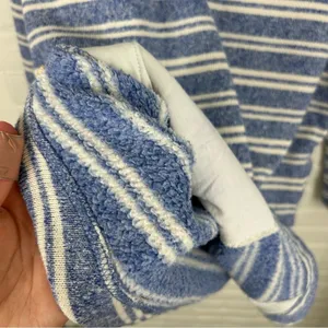 L.L.Bean Blue & White Striped Knit Cowl Neck Sweater Size S thumbnail 9