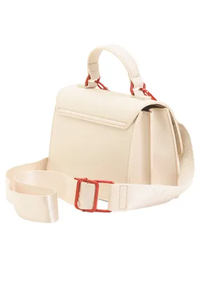 🍒👜BETSEY JOHNSON Cherry Top Handle Crossbody with Cherry Charm Chalk (Cream) Red thumbnail 9