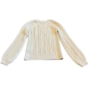 Abercrombie & Fitch Cream Thick Cableknit Sweater Pullover Chunky Cozy Sz Small thumbnail 6