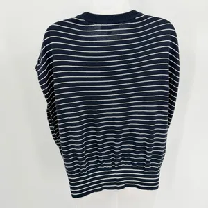 Banana Republic Factory Sweater Women’s M Navy Stripe Forever Dolman Sleeve Top thumbnail 3