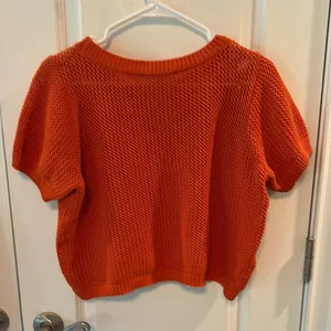 THML Orange Crew Neck Sweater with Textured Knit thumbnail 3