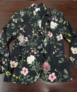 Ariat Black Floral Blazer Jacket Size Large thumbnail 1