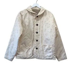 Carve Designs Reversible Quilted Jacket Gray Cream Floral Size S Lightweight thumbnail 1