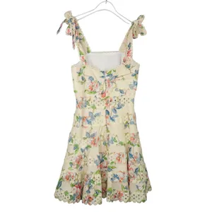 Goodnight Macaroon Dolly Cream Floral Broderie Anglaise Mini Dress Medium thumbnail 3