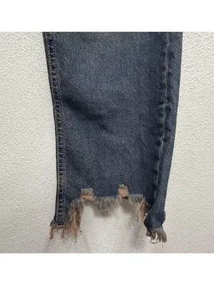 Free People Jeans Womens 26 Maggie Mid Rise Straight Crop Raw Hem (actual 29x25) thumbnail 10