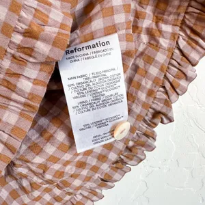 Reformation | Olli Gingham Button Front Top in Audrie Check thumbnail 6