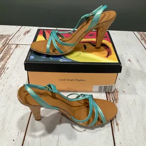 FIONI TURQUOISE‎ STRAPPY HEELED SANDALS thumbnail 2