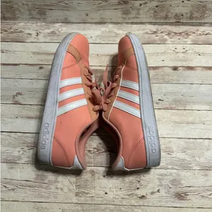 Adidas Neo Baseline Sneakers Women's Size 6 Pink White Shoes Trendy Comfort thumbnail 6