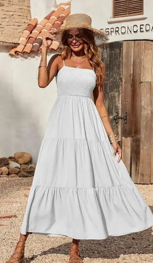 white Maxi Dress thumbnail 3