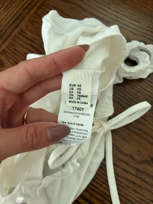 Cropped tank top White Size XS thumbnail 2