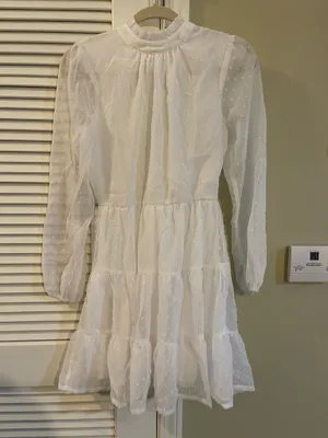 Altar'd State Sheer White Dress thumbnail 2