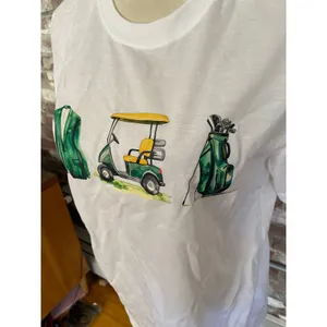 Kule The Golf Graphic T-Shirt Size Small White Green Jacket Cart Bag thumbnail 5