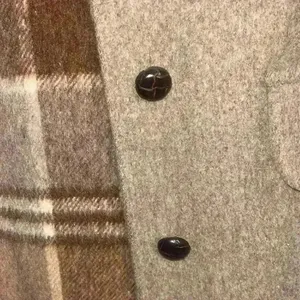 Vintage M Linman wool Burberry pattern Coat Brown thumbnail 3