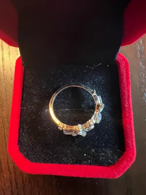 Gorgeous 10k Plated Cubic Zirconia Ring Size 8 thumbnail 3