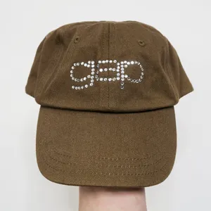 Vintage Y2K Brown Rhinestone Gap Baseball Hat thumbnail 2