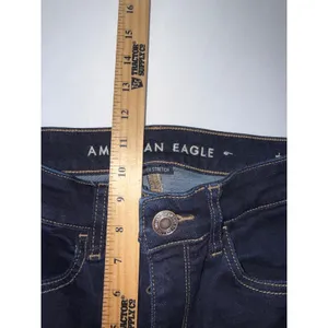 American‎ Eagle Skinny Jeans Womens 6 Short Blue Super Stretch Denim Denim thumbnail 5