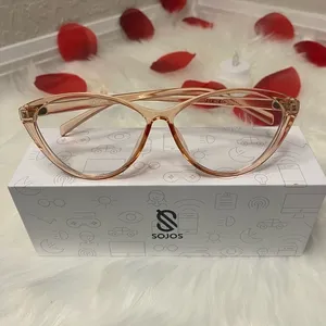 Light Pink Cat eye glasses with anti-blue light thumbnail 2