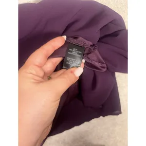 lulus long sleeve knee length dress sheer sleves xl Chiffon Deep Purple thumbnail 11