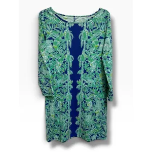 Lilly Pulitzer Marlowe Koala of the Wild T Shirt Dress Blue Green XXS Pima NWOT thumbnail 3