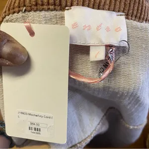 Entro Colorblock Raw Hem Minimalist Coastal Cowgirl Western Corduroy Shacket thumbnail 4