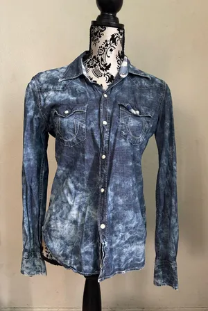 True Religion Button Down Shirt Denim thumbnail 1