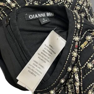 Gianni Bini Black Dani Pearl Silver Sequin Dress size 0 thumbnail 14