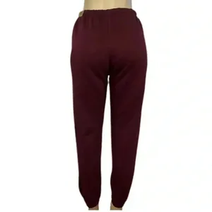 NWT VS Victoria’s Secret Pink Black Orchid Maroon Logo Campus Pant Sweatpants M thumbnail 3