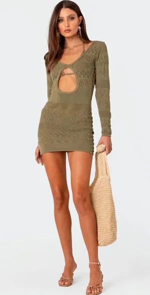 Edikted Crochet Dress thumbnail 1