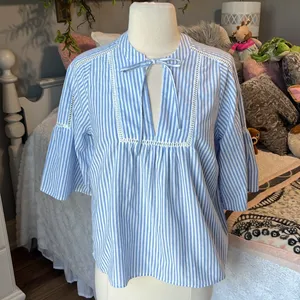 Blue Striped Women's Top New thumbnail 9