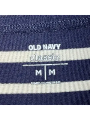 Old Navy Classic Navy & White Striped Boat Neck Top Size Medium thumbnail 6