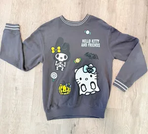 Sanrio hello kitty and friends black long sleeve sweatshirt Halloween xxl shirt thumbnail 1