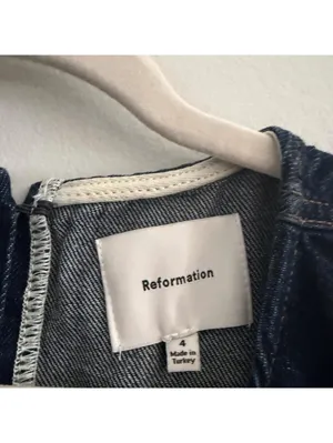 Reformation Citron Denim Mini Dress thumbnail 5