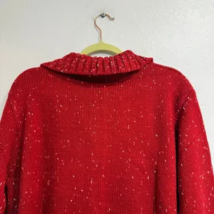 Magnolia Boutique Red White Moose Aztec Zip Sweater Cardigan Sz S NWOT thumbnail 10