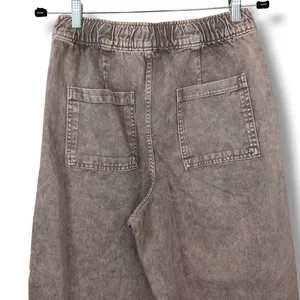 GAP Denim NWOT Mushroom Brown High Rise Pull-On Wide-Leg Utility Jeans Small thumbnail 8