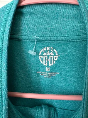 REI Co-Op Women's Medium Green/Blue Long Sleeve Mock Neck Activewear 1/4 Zipper thumbnail 4