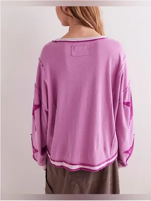 NWOT Free People We The Free You're A Star Tee - pink magenta - Small thumbnail 3