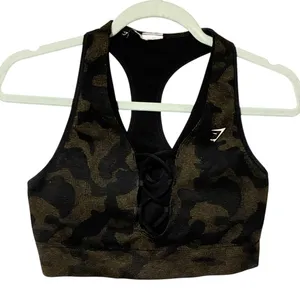 Gymshark ADAPT CAMO SEAMLESS RIBBED SPORTS‎ BRA Athletic Workout thumbnail 1