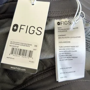 NWT Figs Gray Yola‎ W/ Yoga Waistband Petite Skinny Scrub Pants Size XSP thumbnail 5