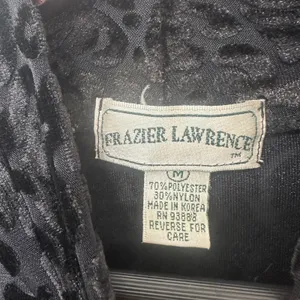 Vtg Frazier Lawrence Mock Neck‎ Top Burnout Velvet Black Gothic Women Size M thumbnail 4