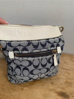 Coach Legacy jacquard leather Medium Duffle y2k signature Denim crossbody 10402 thumbnail 12