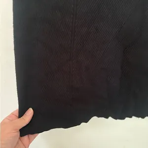 Abercrombie black ribbed pull on elastic waist skirt XS thumbnail 5