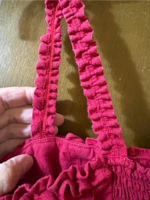 Reformation Janie Mini Dress in Red Rhubarb thumbnail 6