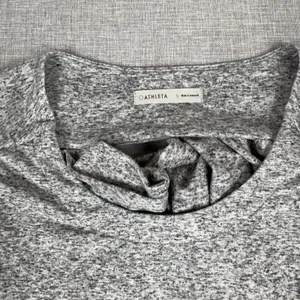 Athleta Dress Womens Small Gray Jersey Sheath Pleated Cap Sleeve Knee Length thumbnail 2