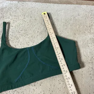 Buffbunny Custom Apparel Dark Green Scoop Neck‎ Sports Bra Large Gym Yoga Top thumbnail 2
